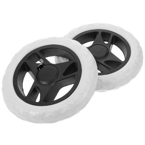 2 Pcs Shopping Cart Wheels Folding Replacement Laundry