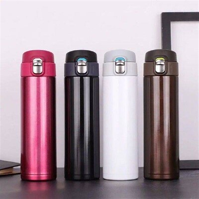 Portable 500ML Bouncing Thermal Cup Leak-proof Stainless