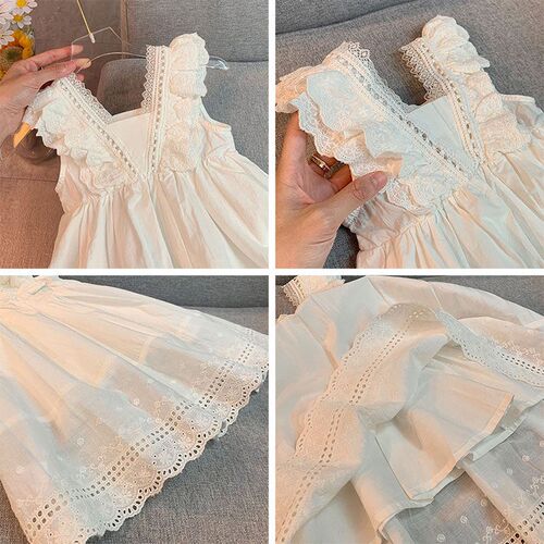 Kids Girls Dresses 2023 New Summer Lace Princess Dresses Chi