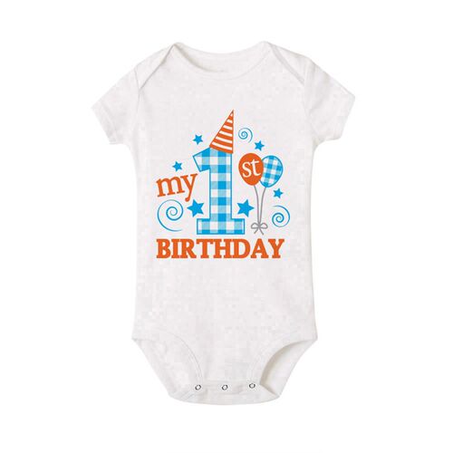 My 1st Birthday Newborn Summer Romper Infant Body Toddler Sh