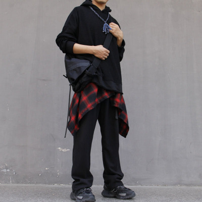Hip Hop Irregular Men and Women Fake Shirt Hem Spring