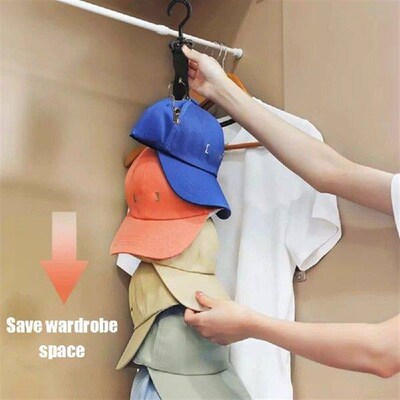 1PC No Punch Wardrobe Storage Hanger Clips Multifunctional
