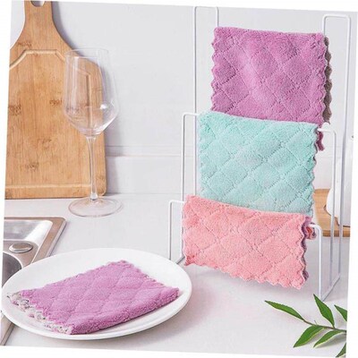 Kitchen Towels Dishcloths Coral Fleece Dish Towel Dish Rags