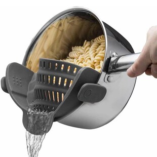 Silicone Strainer Kitchen Pots Clip and Drain Rack Pans