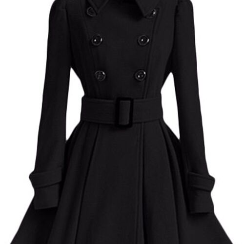 New autumn and winter double breasted thickened womens