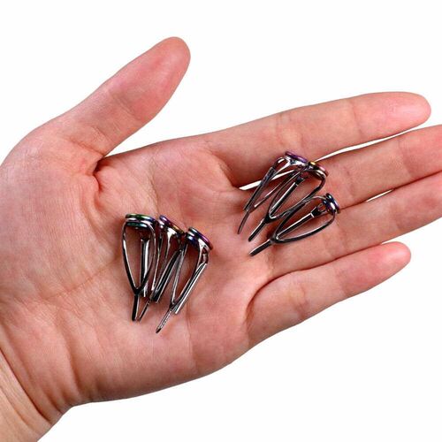 40pcs/lot Fishing Rod Guides 1.8mm-3.2mm Rainbow Fishing Tac
