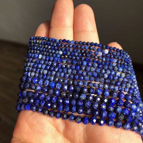 2 3 4mm Faceted Lapis Lazuli Gem Beads Natural Loose Stone B