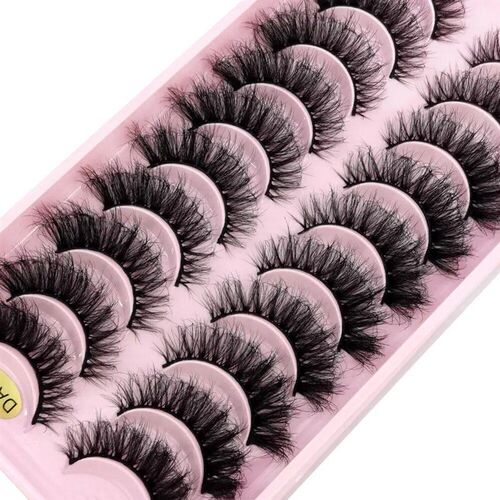 False Eyelashes Cat-Eye Fluffy Faux Mink Lashes 8D Wispy Las