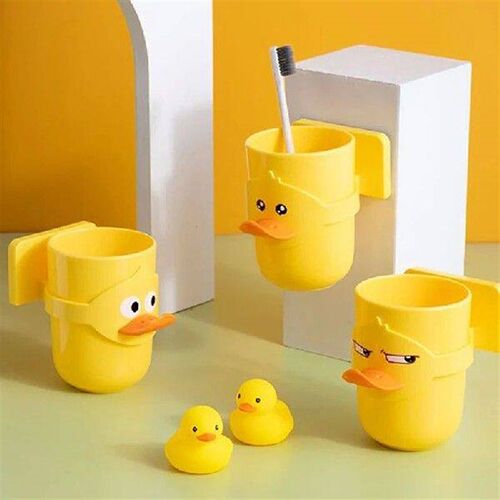 3In1 Yellow Duck Toothbrush Cup Portable Toothbrush Washing