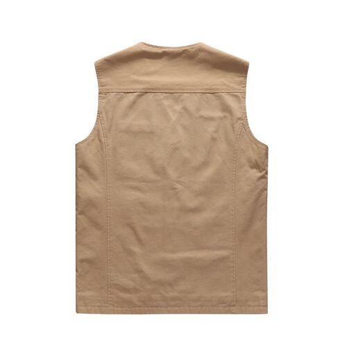 Mens Plus Size Pure tton V-neck Vest For Middle-aged And El