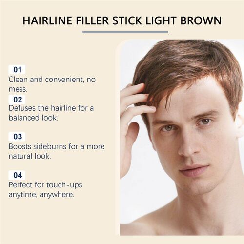 Zephoco Light Brown Natural Hairline Filler Stick - Gentle C
