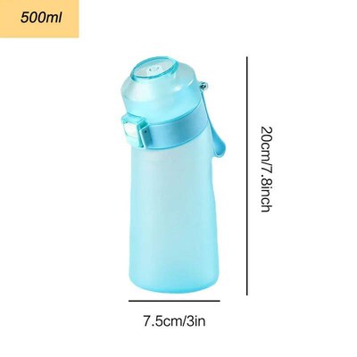 LUSQI 500ml Water Bottle Portable Transparent With Straw Lea