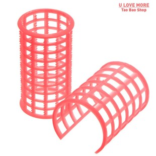 12 Pcs/set Pink Hair Curler Roller Large Grip Clips Curlers