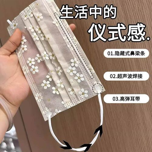 Cherry Blossom Mask Breathable Mesh Popular Female High Appe