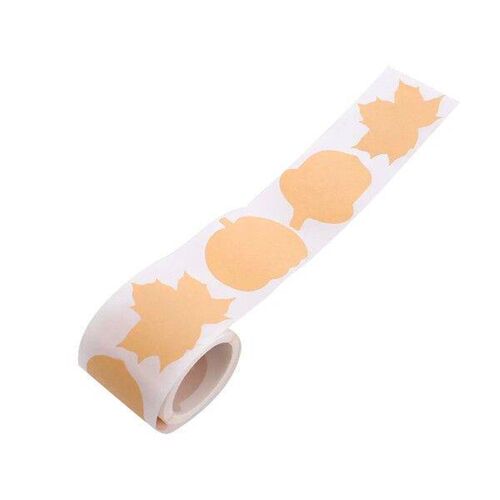 1 Roll Kraft Paper Sticker DIY Kraft Gift Sticker Packing