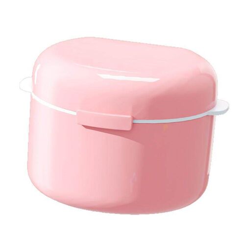 Portable Invisible Aligner Storage Box, Layered Denture Wash