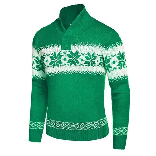 Mens New Pullover Sweater Autumn and Winter Long Sleeved Ch