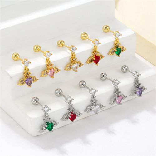 Colored Zircon Stainless Steel Rods High-level Ear Bone Nail