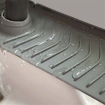 Silicone Kitchen Sink Splash Mat Fast Drainage Faucet