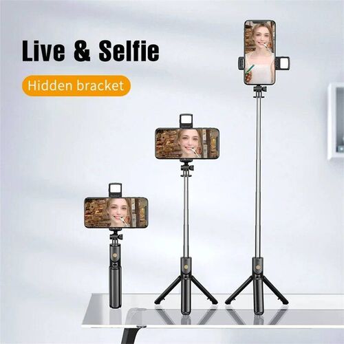 Expandable 3-in-1 Selfie  Tripod With Detachable BT Wireless