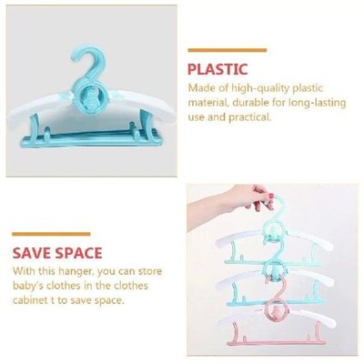 Plastic Telescopic Clothes Hanger for Kids Baby Toddler