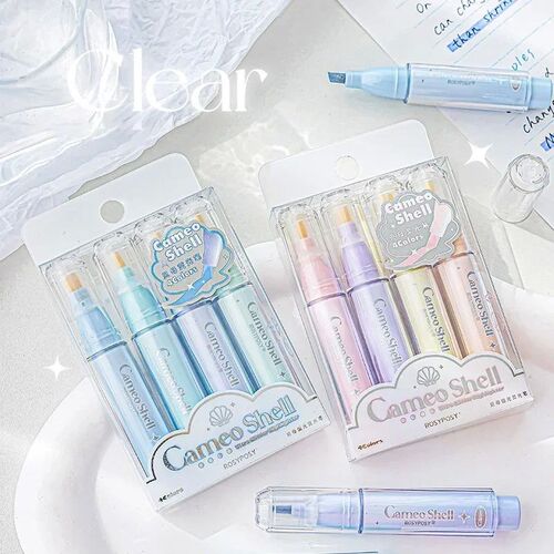 4pcs Cute Glitter Marker Pens Highlighters Spot Liner Sketch