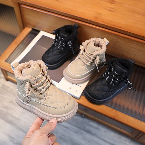 Childrens Cotton Shoes 2025 Girls Short Boots Soft Soled Br