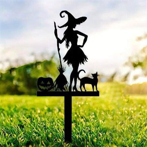 Gift Metal Halloween Witch Yard Decorative Handmade DIY