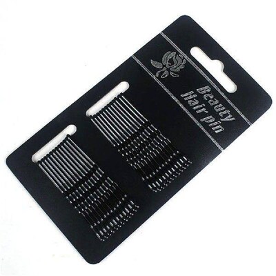 24pcs/set Black Hairpin Curly Wavy Grips Hairstyle Hairpins