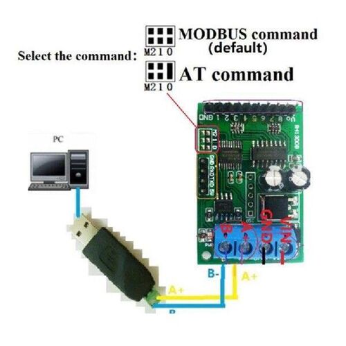 RS485 RS232(TTL) PLC Modbus Rtu Module 8Ch IO Control