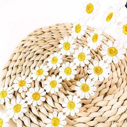 2yard/lot Daisy Lace Trim High Quality Flower Lace Fabric Em