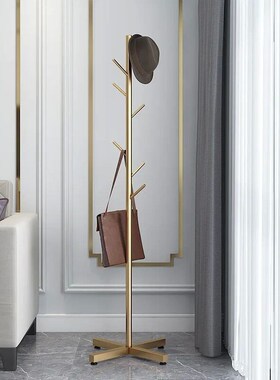Floor Standing Coat Rack, Bedroom Light Luxury Metal Hanger,