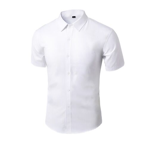 Casual Short-sleeved Mens Half-sleeved Solid lor Business W