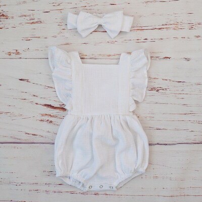 Organic Cotton Baby Girl Clothes Summer New Double Gauze Kid