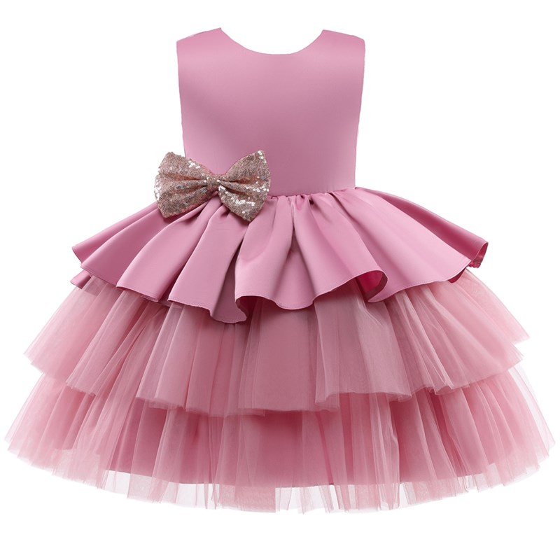 Girls Dresses Kids Summer Sleeveless Wedding and Birthday Pa图片