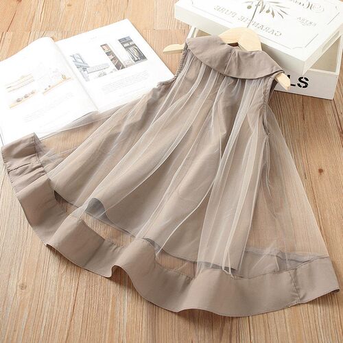 2023 Summer 3 6-12Years Children College Style Veil Mesh Pet