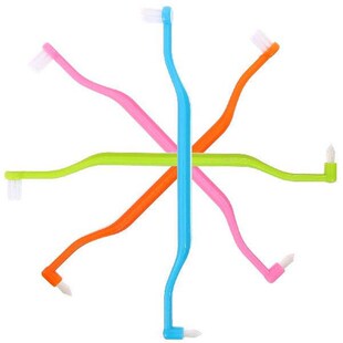 4 Pcs with A Brush Double Headed Toothbrush Travel Braces