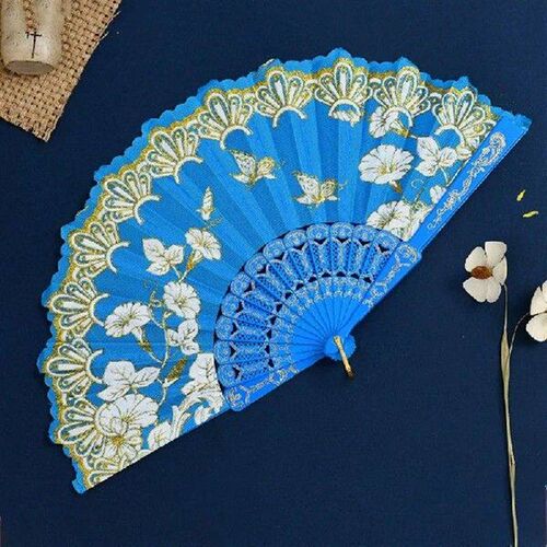 Ancient Style Lace Folding Fan Portable Chinese Dance