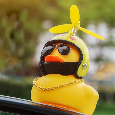 Cute Rubber Duck Toys Kids Toys Helmet Yellow Duck with Glue