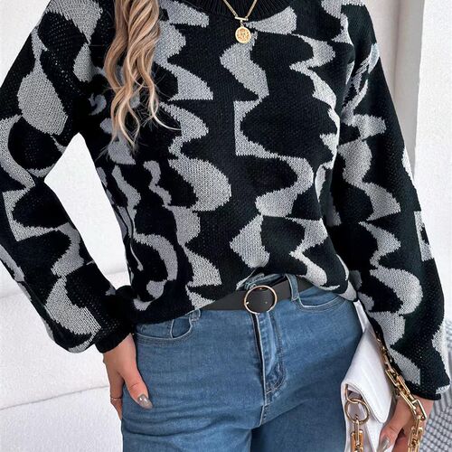 Womens Fall Autumn Winter Long Sleeve Knit Sweater Color