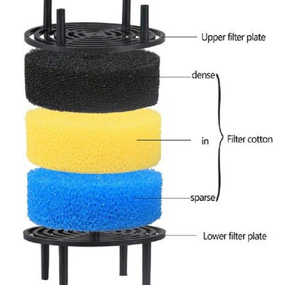 Aquarium Filter Bucket Quiet External Canister with Sponge