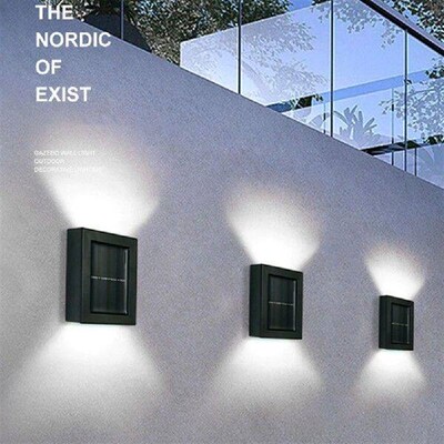 LED Solar Light Wall Mounted Lamp Waterproof Porch Lamp