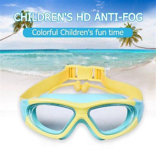 Outdoor Swim Goggles Anti-Fog with Earplugs for 3-12 Years