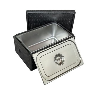 特厚epp保温箱商用摆摊泡沫箱冷藏不锈钢份数盆盘学校米饭菜送餐