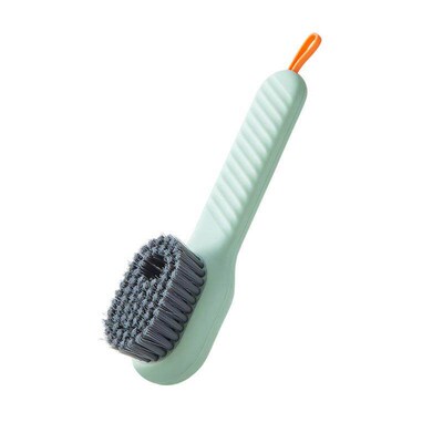 Multifunctional Liquid Dispensing Shoe Brush with Manual Pre