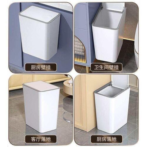 Wall-mounted trash bin for bathroom, toilet, home, and kitch