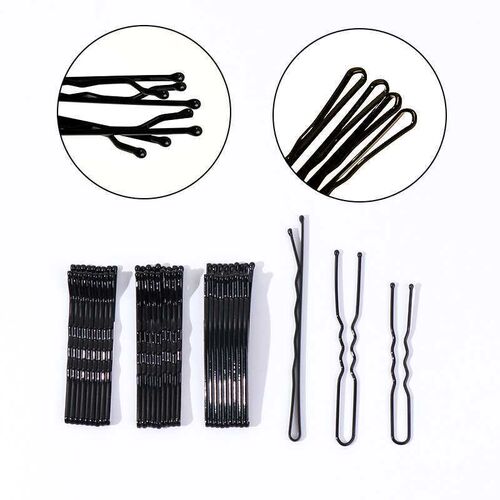 Broken hair clip small metal hair clip black simple steel wi