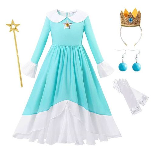 Peach Princess Dress For Girls Game Cosplay Costume Children