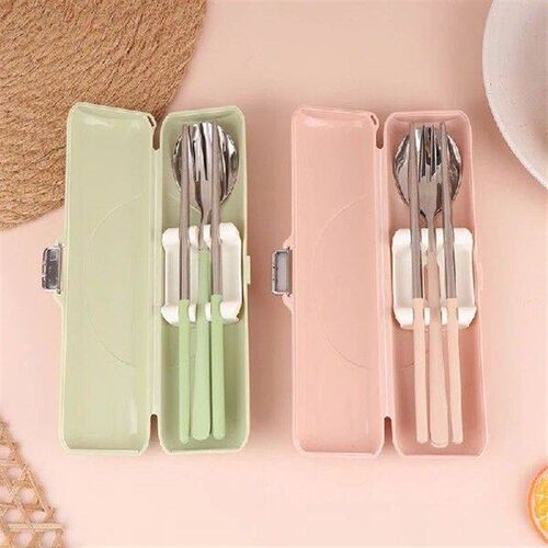 2/3PcsBow Stainless Steel Cutlery Suit With Storage Box