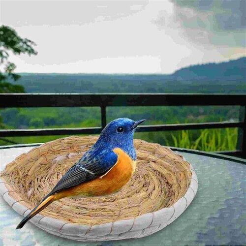 2 PCS Corn Fur Woven Nest Bird Nests Outdoor Cage Grass Hut